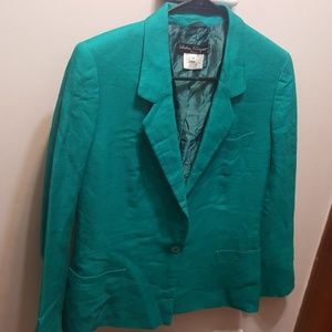 Vintage Salvatore Ferragamo Green Blazer size 10